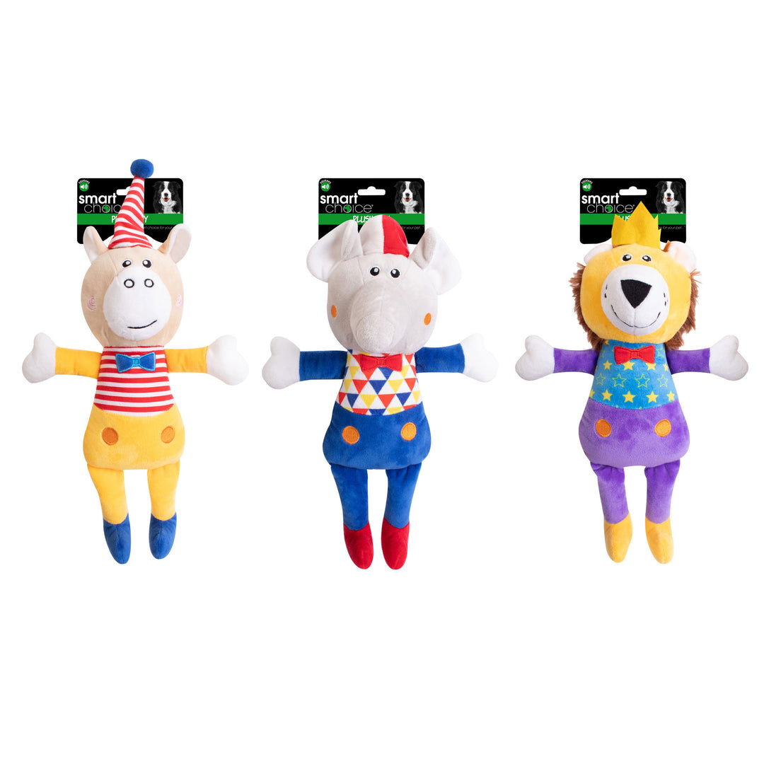 Smart Choice Carnival Plush Dog Toy With Squeak