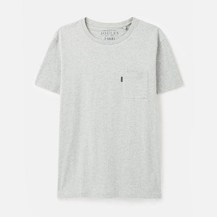 The Joules Mens Denton Plain Tee in Grey#Grey