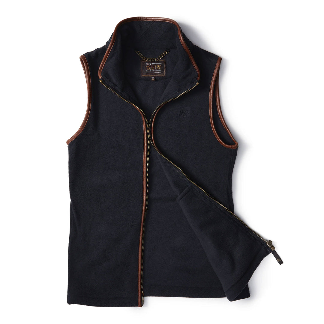 Holland Cooper Ladies Country Fleece GiletThe Holland Cooper Ladies Country Fleece Gilet in Dark Navy#Dark Navy