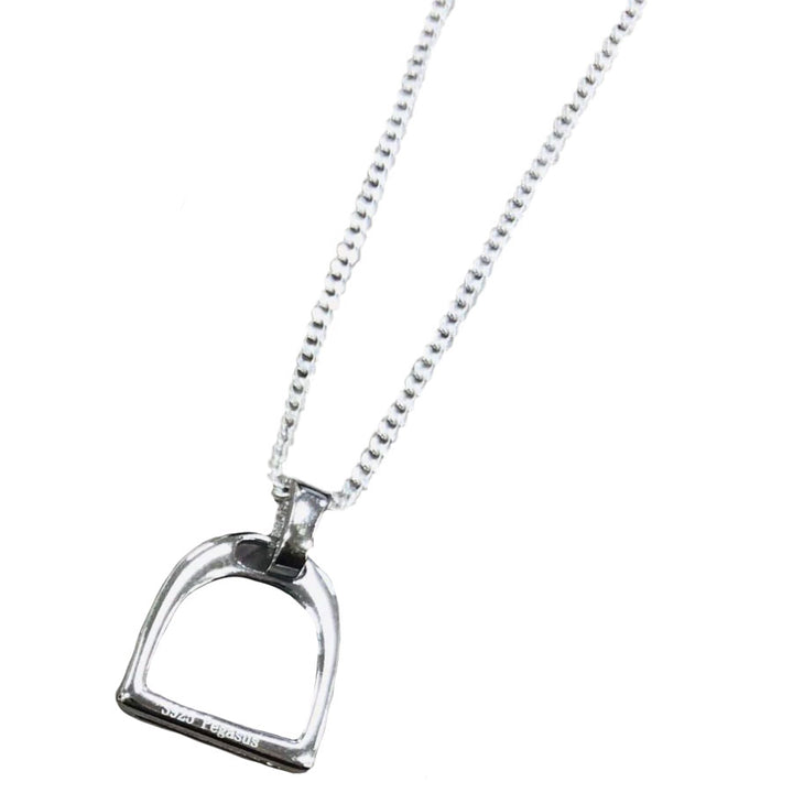 The Pegasus Jewellery Mini Stirrup Necklace in Silver#Silver