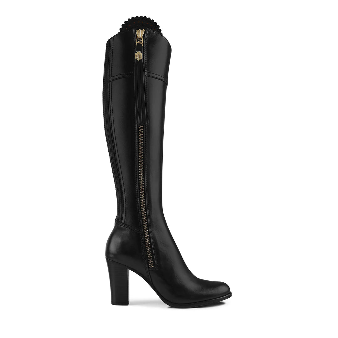 The Fairfax & Favor Ladies Leather High Heeled Regina in Black#Black