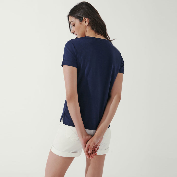Crew Ladies Perfect Crew Slub T-ShirtCrew Ladies Perfect Crew Slub T-Shirt#Navy