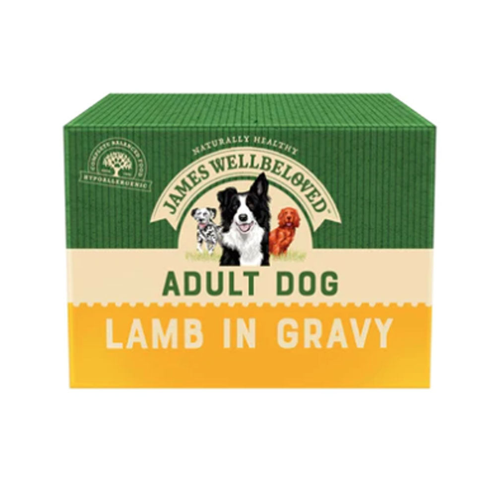 James Wellbeloved Adult Lamb in Gravy Wet Dog Food (10x150g Pouches) 10 x 150g