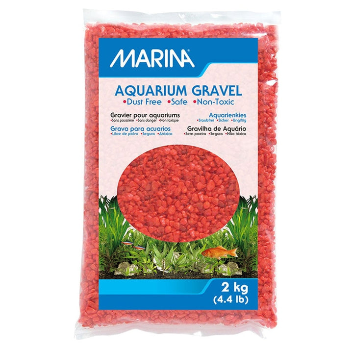 The Marina Decorative Gravel for Fish Tanks in Orange#Orange