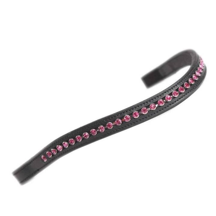 The Shires Aviemore Large Diamante Browband in Pink#Pink