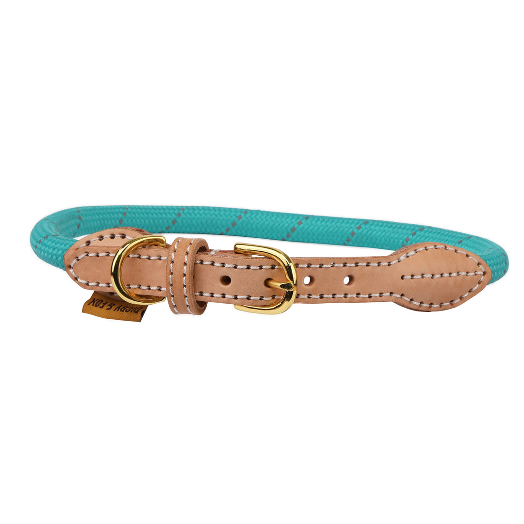 The Digby & Fox Reflective Dog Collar in Dark Teal#Dark Teal