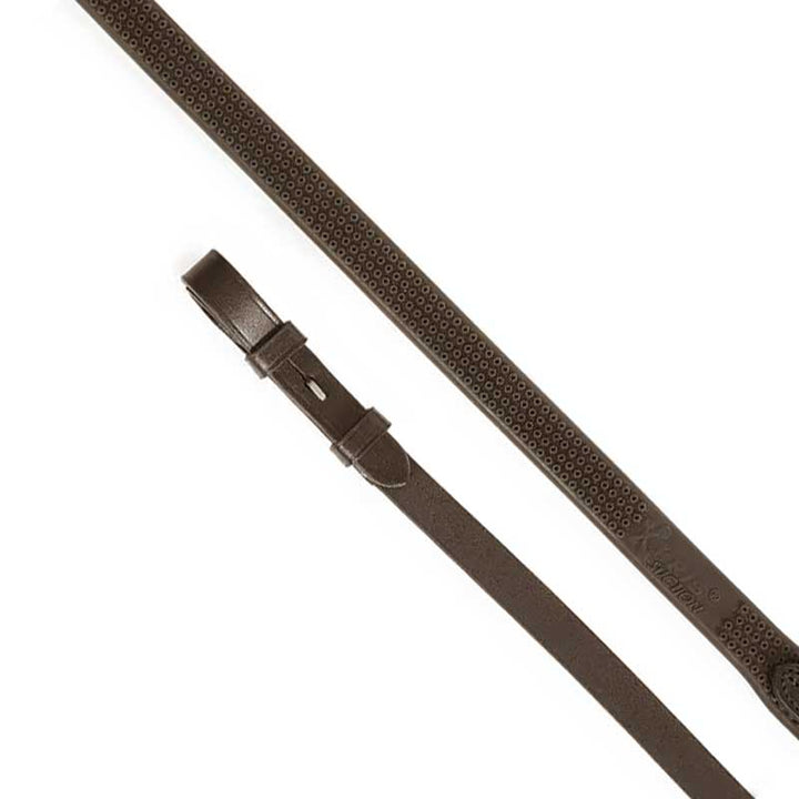 The Shires Aviemore Eventa Rubber Grip Reins in Brown#Brown