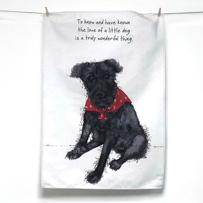 The Little Dog Laughed 'Little Dog' Tea Towel