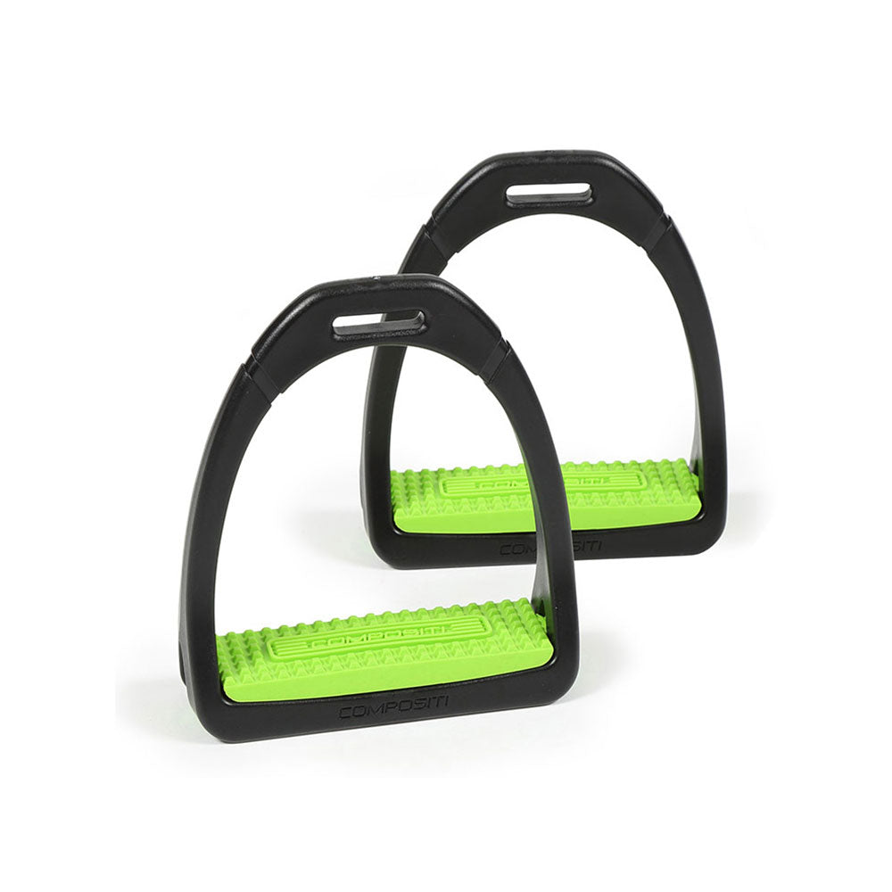 The Shires Compositi Premium Profile Stirrups in Green#Green