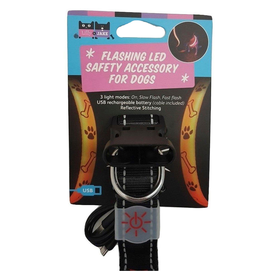 The Lilly and Jake LED Collar in Red#Red