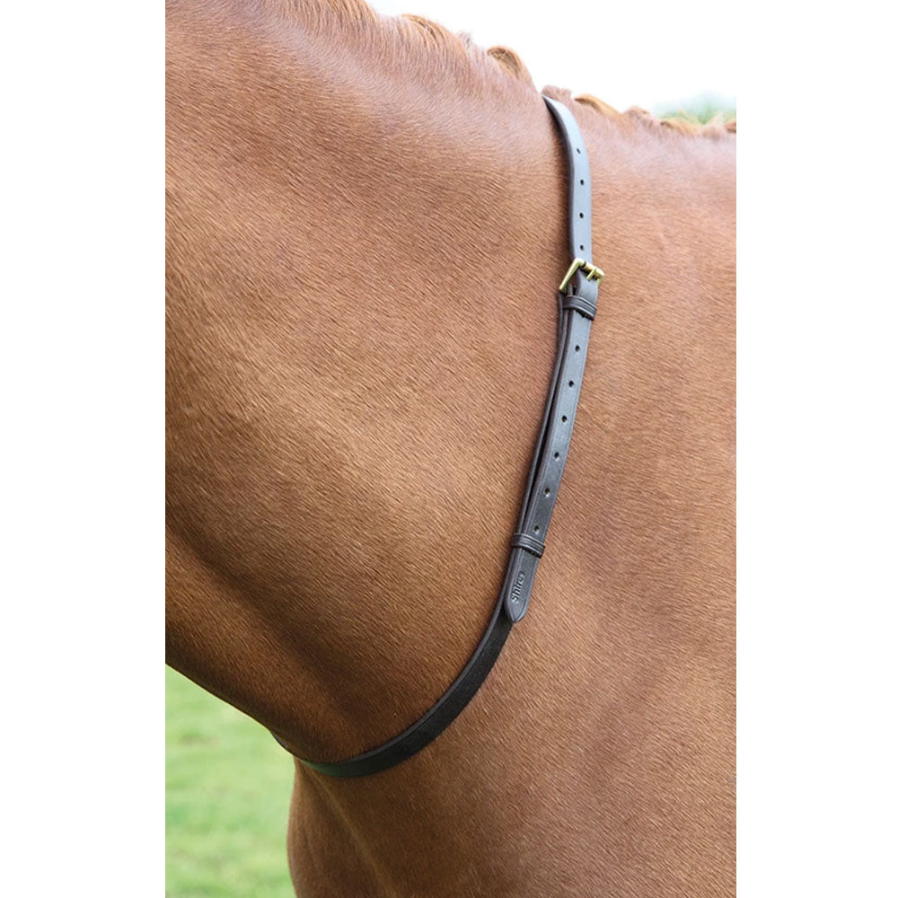 The Shires Blenheim Leather Neck Strap 7/8 in Black#Black