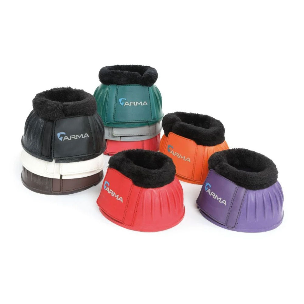 Shires Arma Black Fleece Over Reach Boots