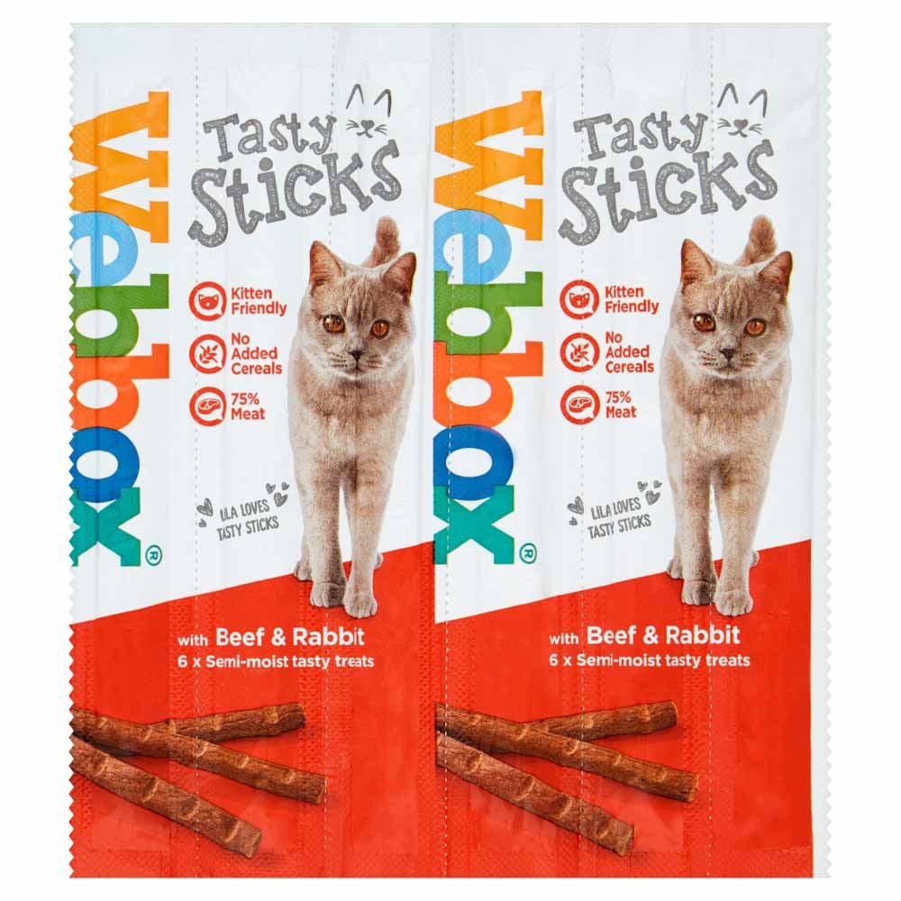 Webbox Cat Treat Sticks with Beef & Rabbit