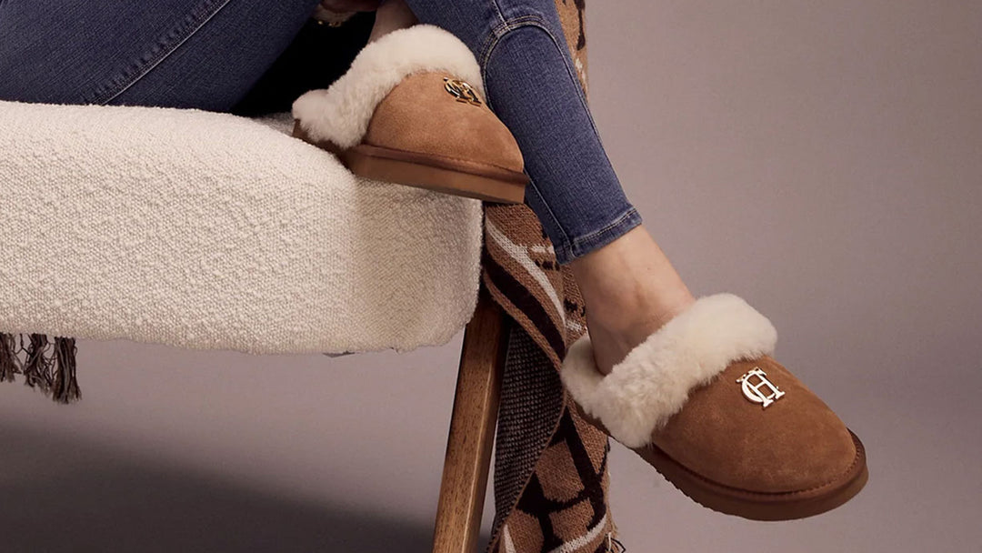 Holland Cooper Shearling Slippers