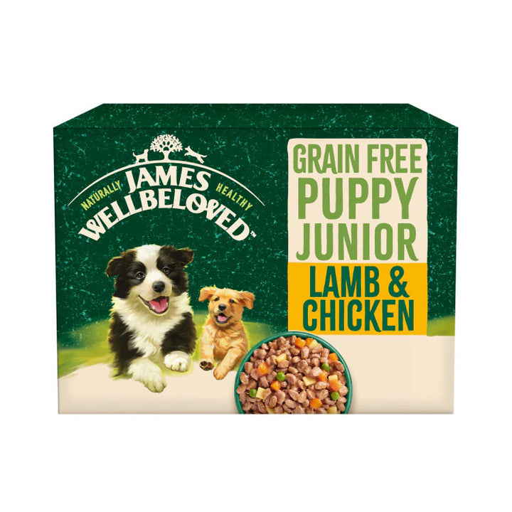 James Wellbeloved Puppy Lamb & Chicken Grain Free Wet Dog Food Pouches