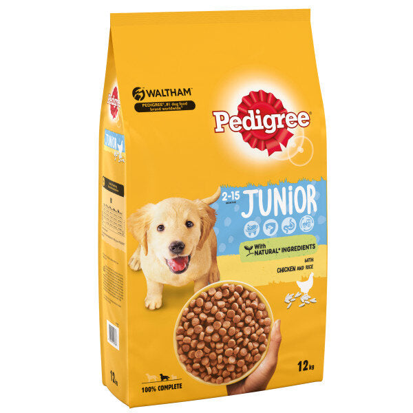 Pedigree Puppy/Junior Complete with Chicken & Rice 12kg