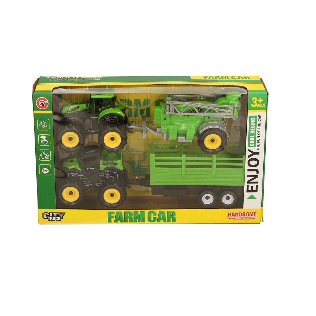 Platinum Toy Tractor & Quad with Trailers