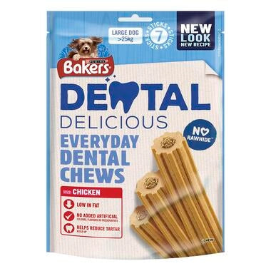 Bakers Dental Delicious Treats with Chicken for Large Dogs