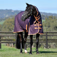 The Weatherbeeta Comfitec Essential 220g Mediumweight Combo Turnout Rug in Navy#Navy