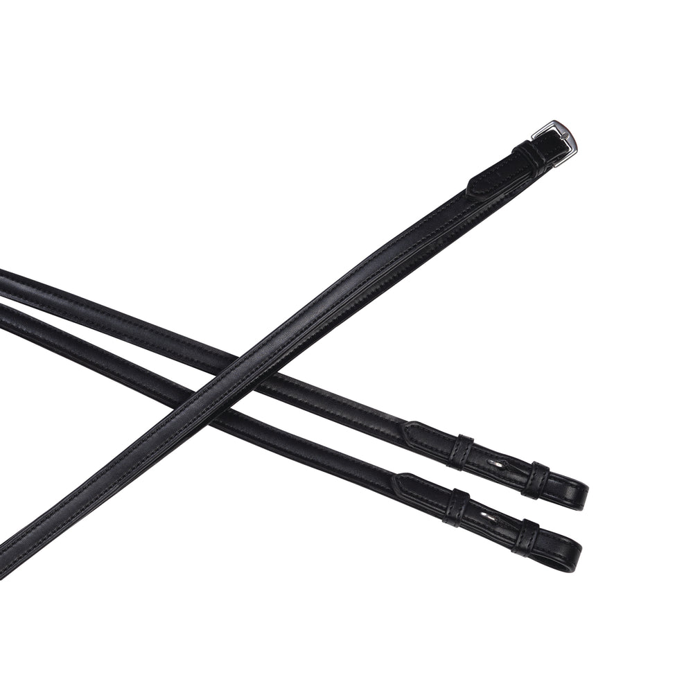 Collegiate Syntovia+ Plain Flat Reins#Black