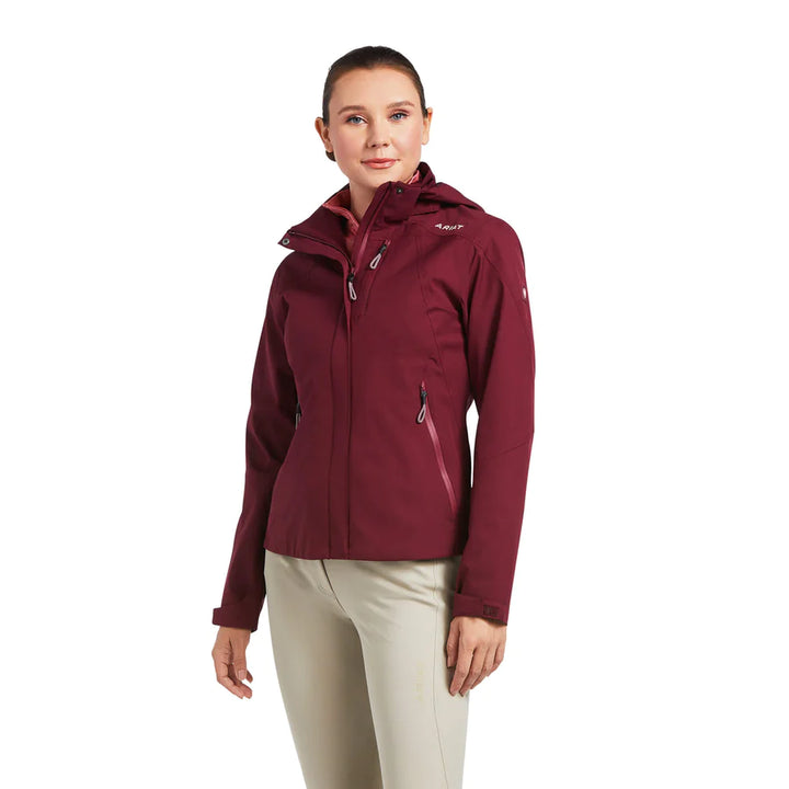 Ariat Ladies Coastal H20 Jacket in Burgundy#Burgundy