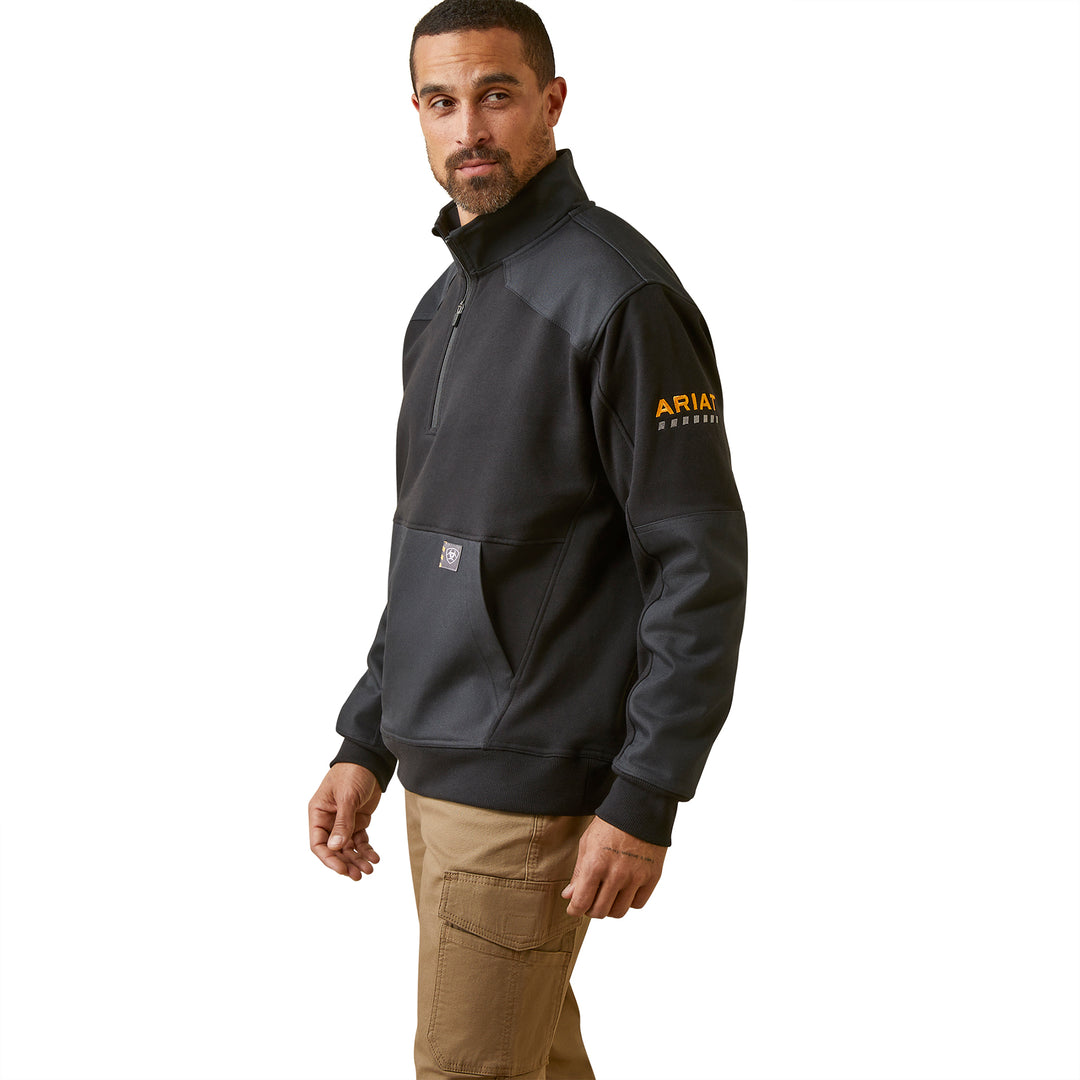 Ariat Mens Rebar Workman Duracanvas 1/4 Zip Sweatshirt