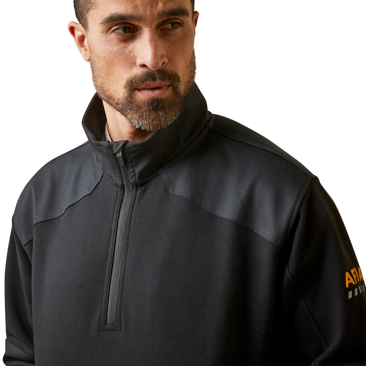 Ariat Mens Rebar Workman Duracanvas 1/4 Zip Sweatshirt
