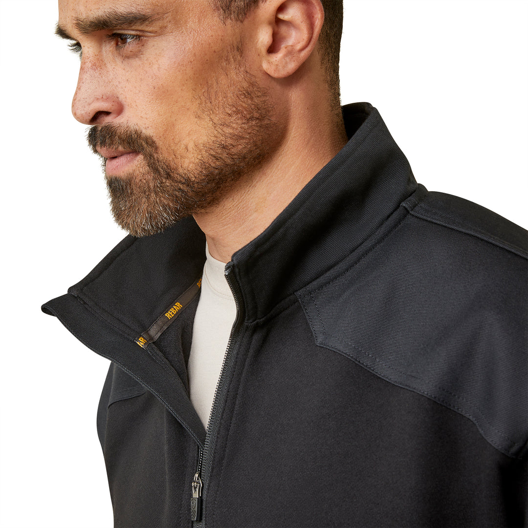 Ariat Mens Rebar Workman Duracanvas 1/4 Zip Sweatshirt