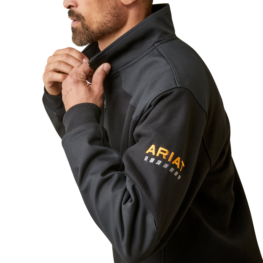 Ariat Mens Rebar Workman Duracanvas 1/4 Zip Sweatshirt