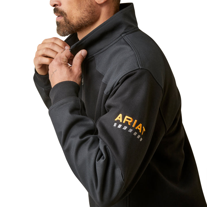 Ariat Mens Rebar Workman Duracanvas 1/4 Zip Sweatshirt