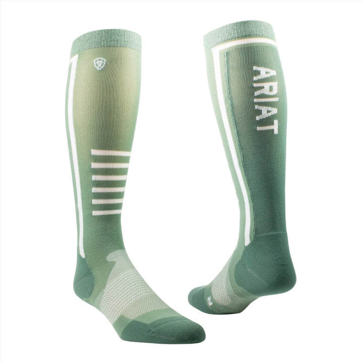 The Ariat Tek Slimline Performance Socks#Green