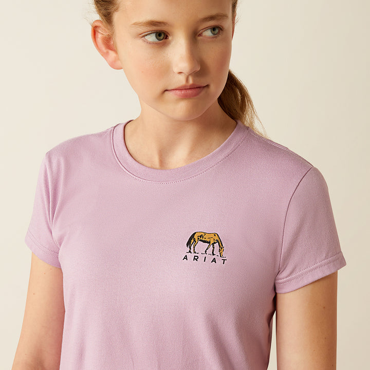 Ariat Girls Meadow Pony Shirt Sleeved T Shirt