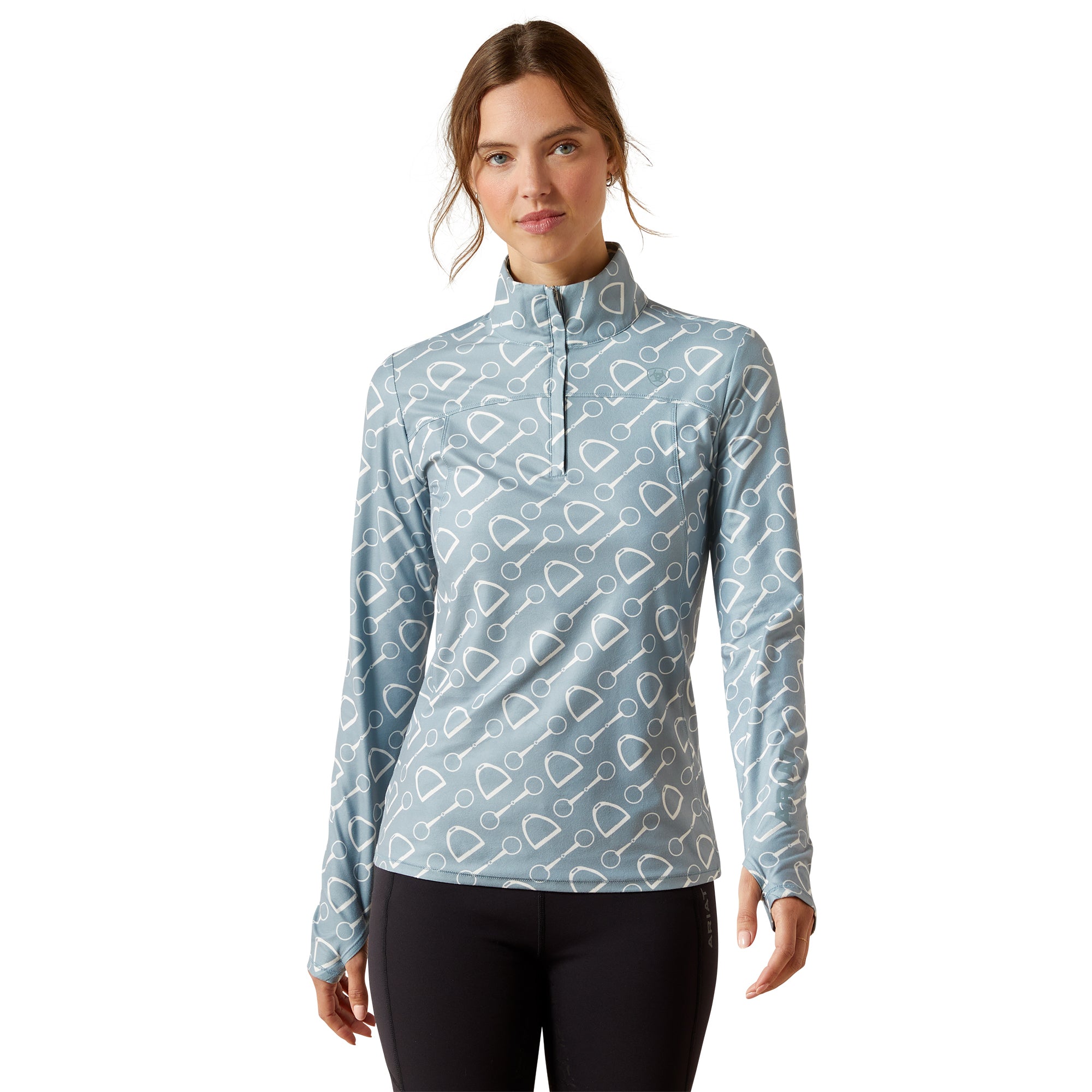 Ariat Ladies Lowell 3.0 1/4 Zip Baselayer - Hardware Print