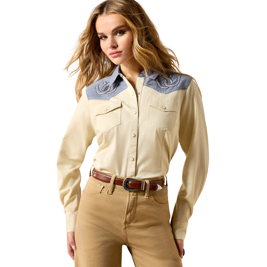 Ariat Ladies Horseshoe Western Snap Shirt