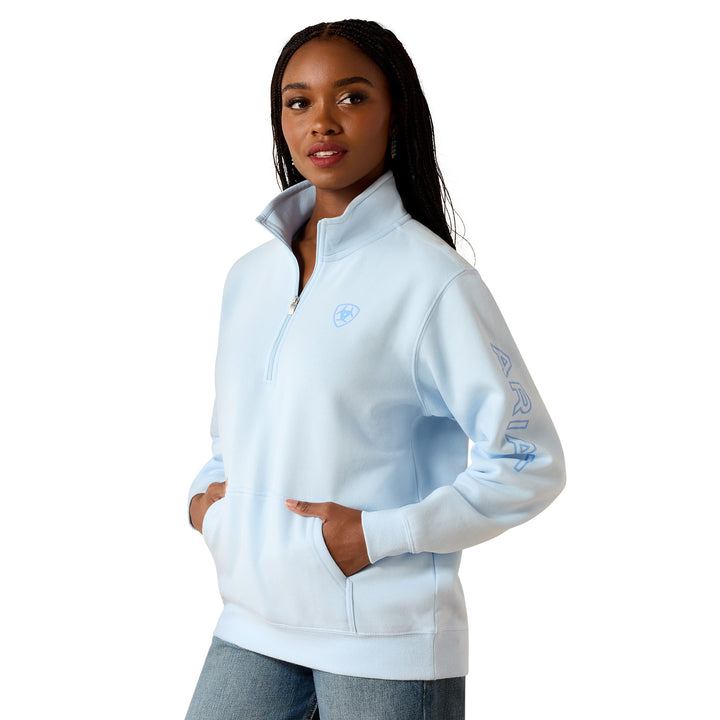 Ariat Ladies Foundation Logo 1/2 Zip Sweatshirt