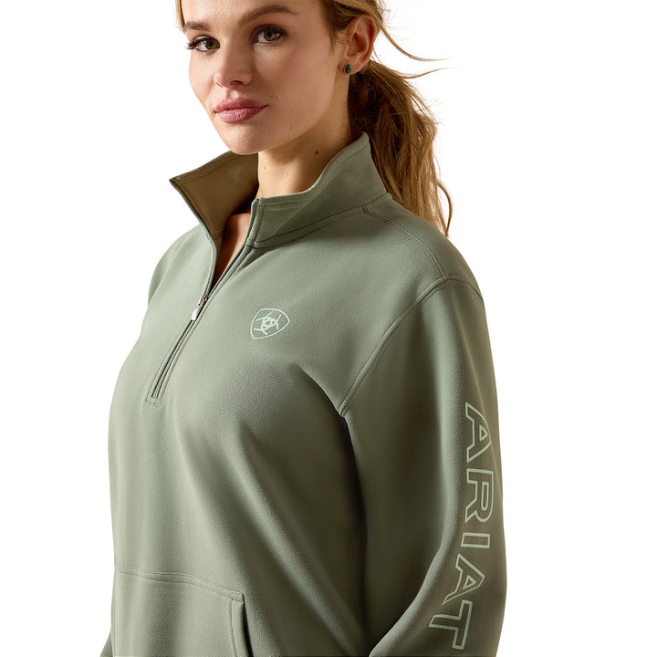 Ariat Ladies Foundation Logo 1/2 Zip Sweatshirt