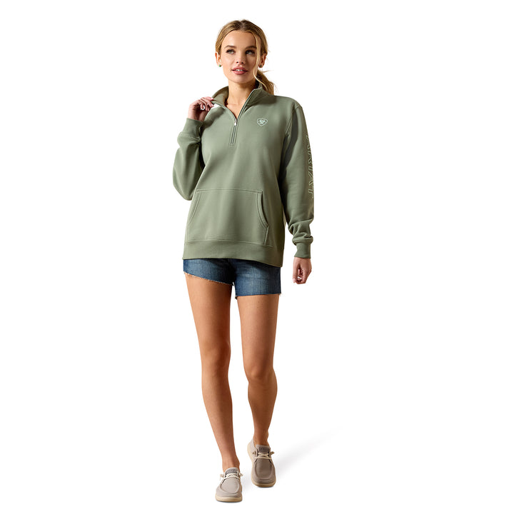 Ariat Ladies Foundation Logo 1/2 Zip Sweatshirt