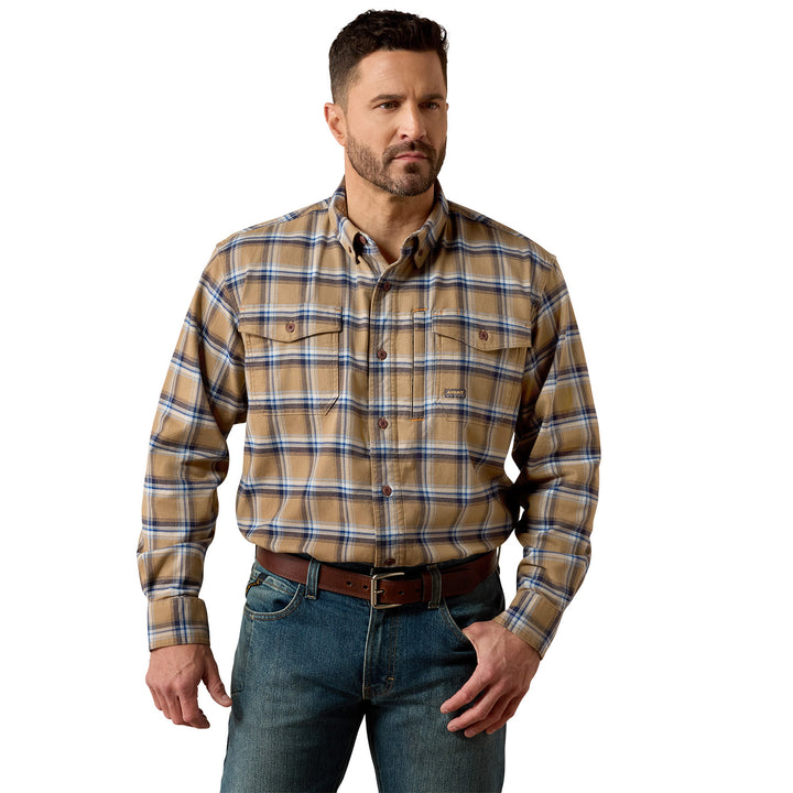 Ariat Mens Rebar Flannel DuraStretch Work Shirt