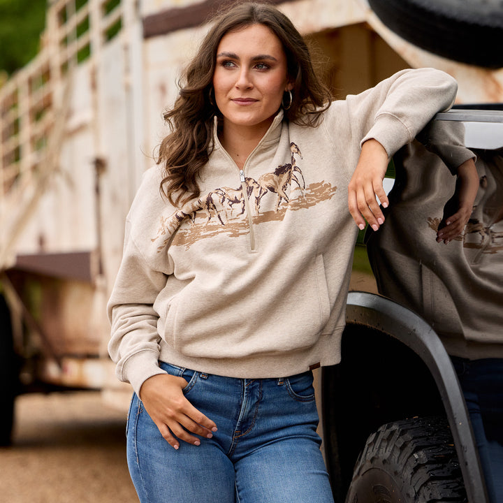 Ariat Ladies Running Wild 1/2 Zip Sweatshirt