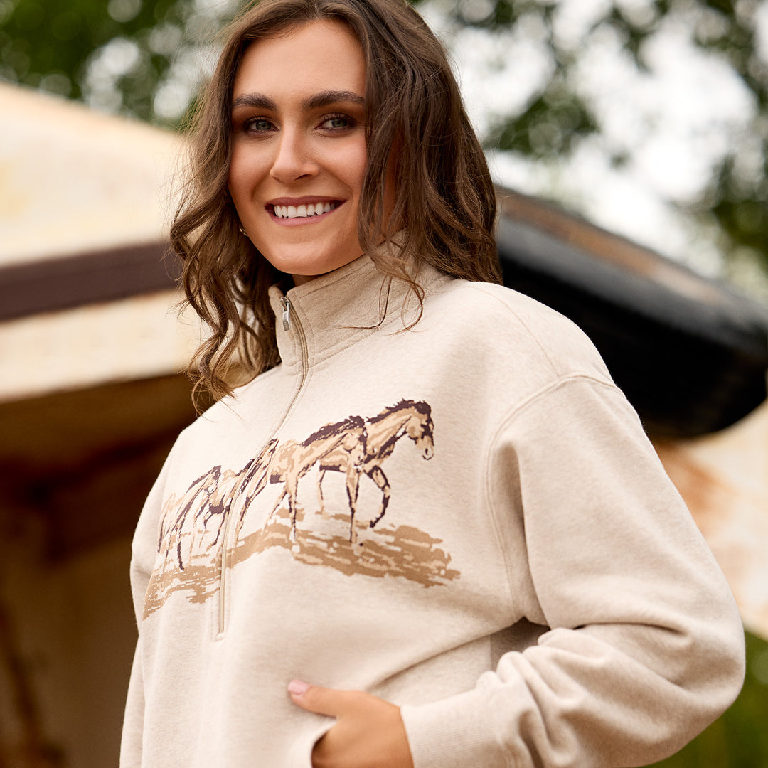 Ariat Ladies Running Wild 1/2 Zip Sweatshirt
