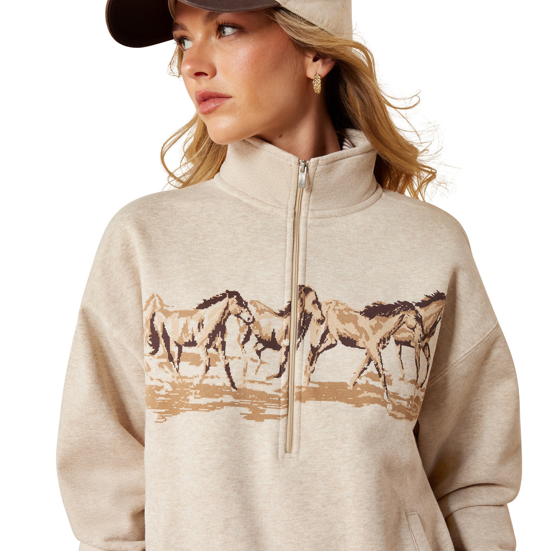 Ariat Ladies Running Wild 1/2 Zip Sweatshirt