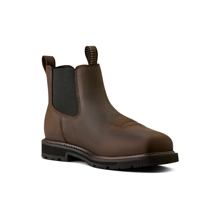 Ariat Mens Ground Rancher Chelsea Wide Square Steel Toe Work Boot