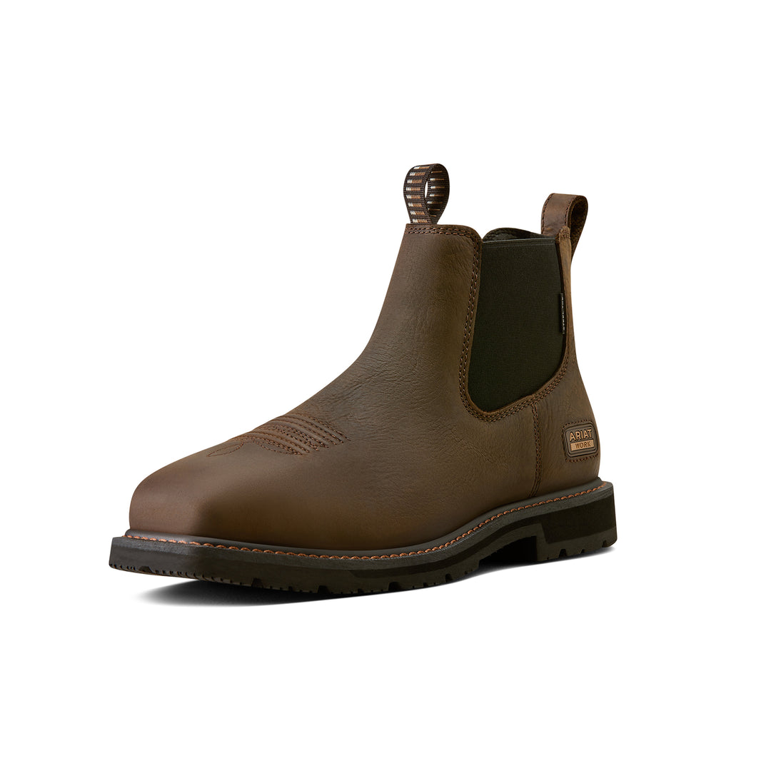 Ariat Mens Ground Rancher Chelsea Wide Square Steel Toe Work Boot