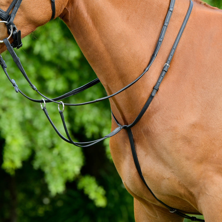 Collegiate Comfitec Opulux Plain Flat Running Martingale#Black