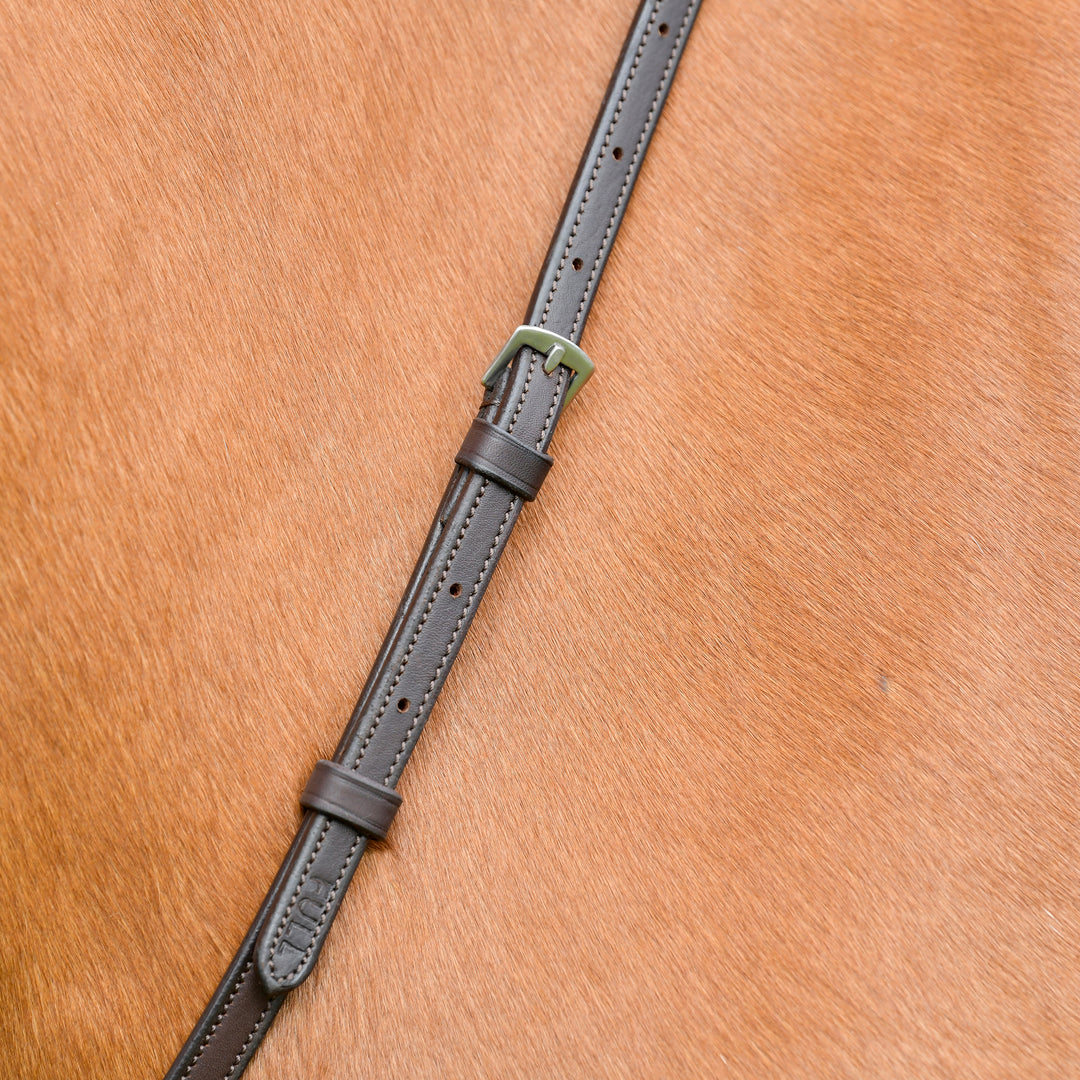 Collegiate Comfitec Opulux Plain Flat Running Martingale#Dark Brown