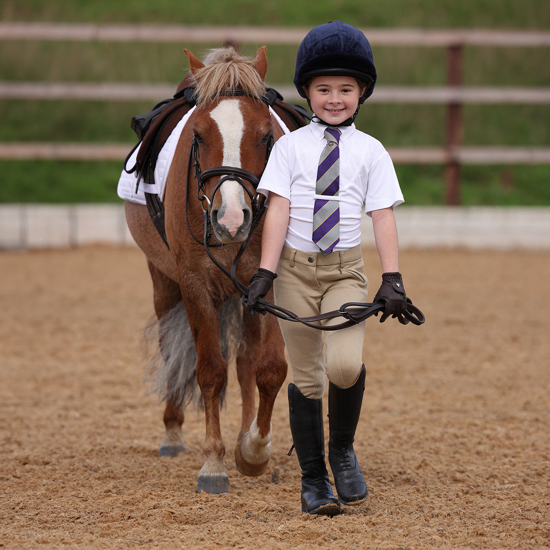 Aubrion Young Rider Short Sleeve Tie Shirt