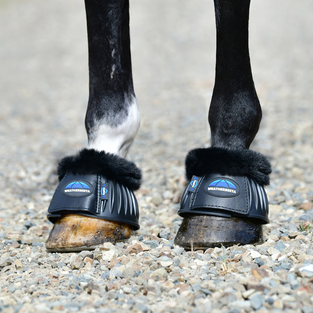 Weatherbeeta Tough-Tec Prime Fleece Trim Rubber Bell Boots