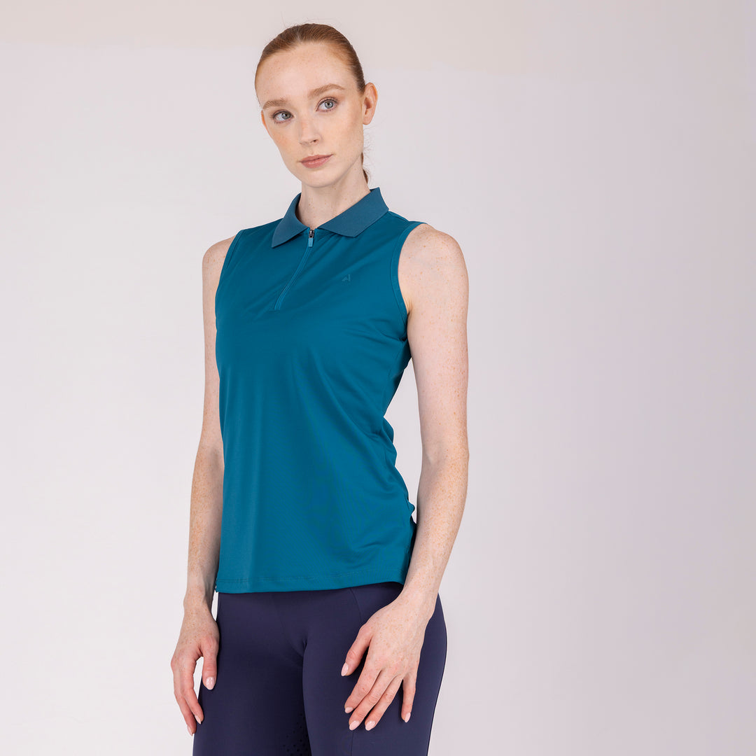 Aubrion React Ladies Sleeveless Tech Polo