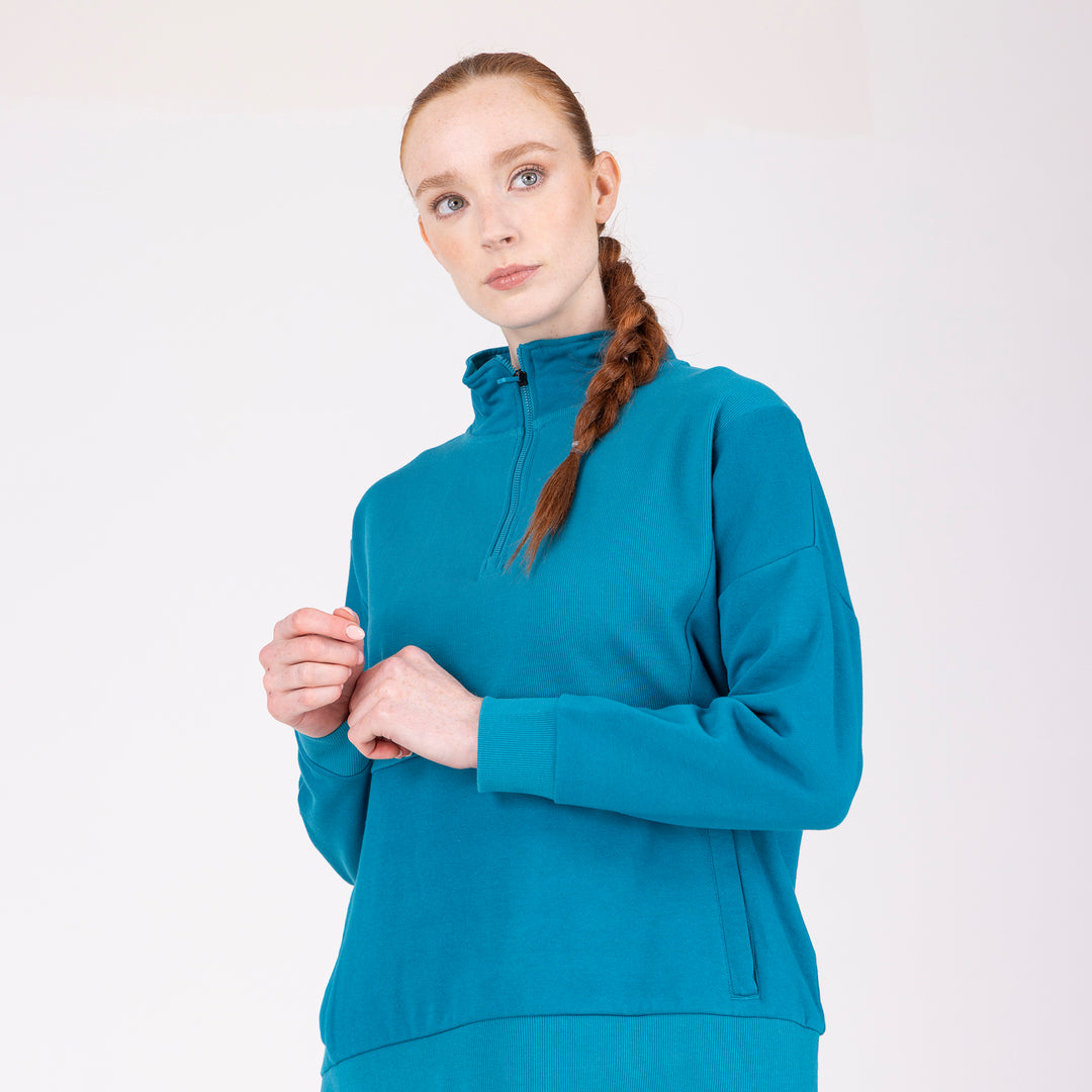 Aubrion React Ladies Quarter Zip Sweater