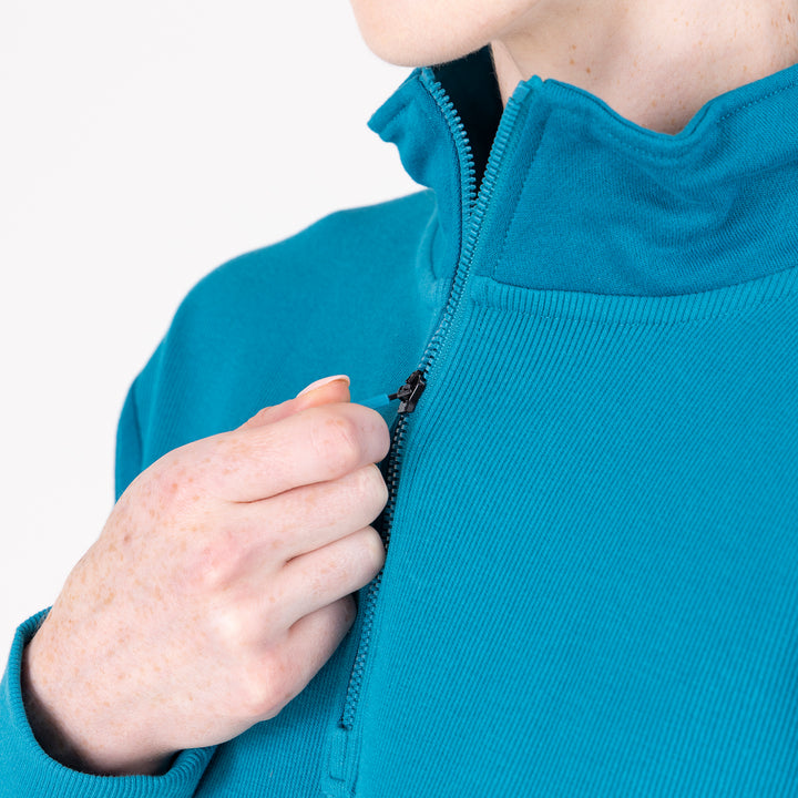 Aubrion React Ladies Quarter Zip Sweater